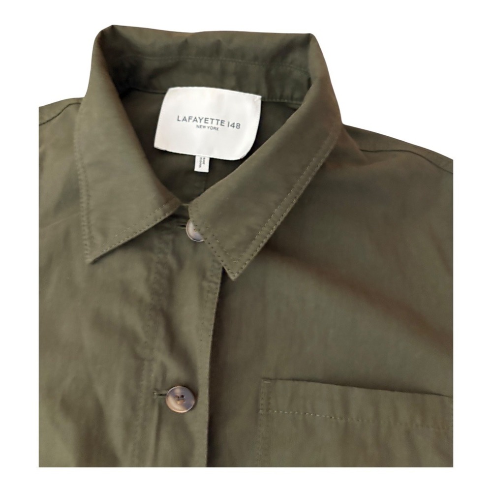 Lafayette‎ 148 Amaris Shirt Jacket SzM utility chore jacket - Picture 4 of 7
